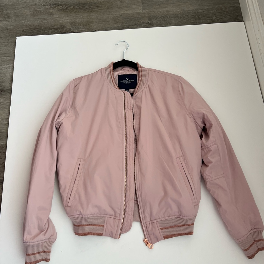 American Eagle Outfitters Pink Bomber Jacket